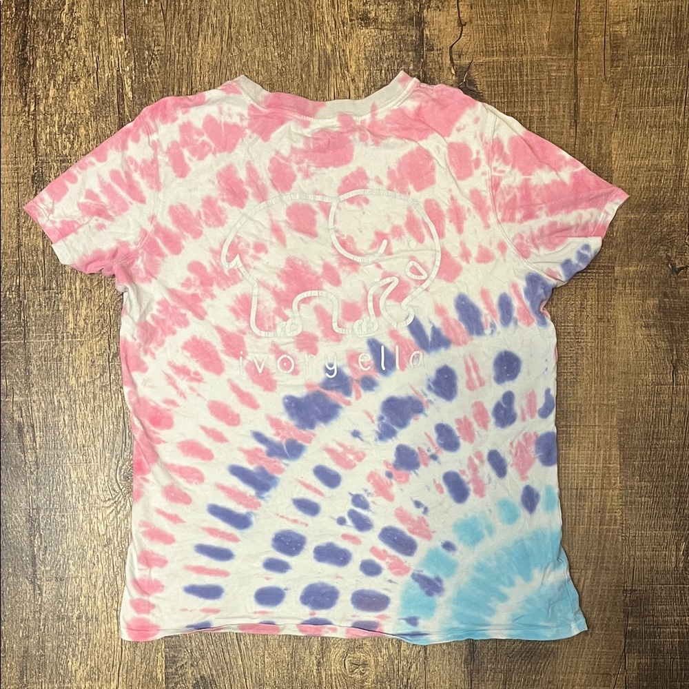 Ivory Ella Spiral Tie-Dye Tee - Pink and Blue - Picture 4 of 5